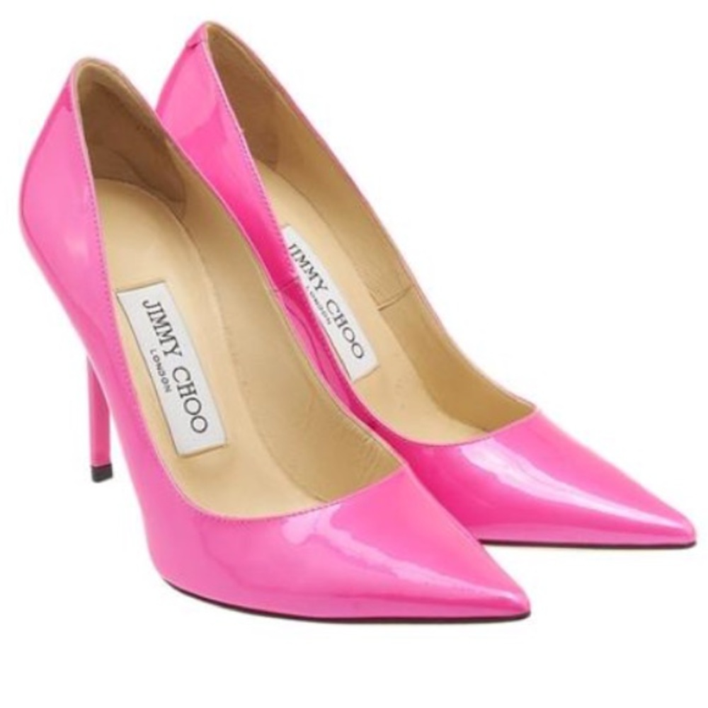 Jimmy Choo hot pink pumps